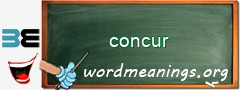 WordMeaning blackboard for concur